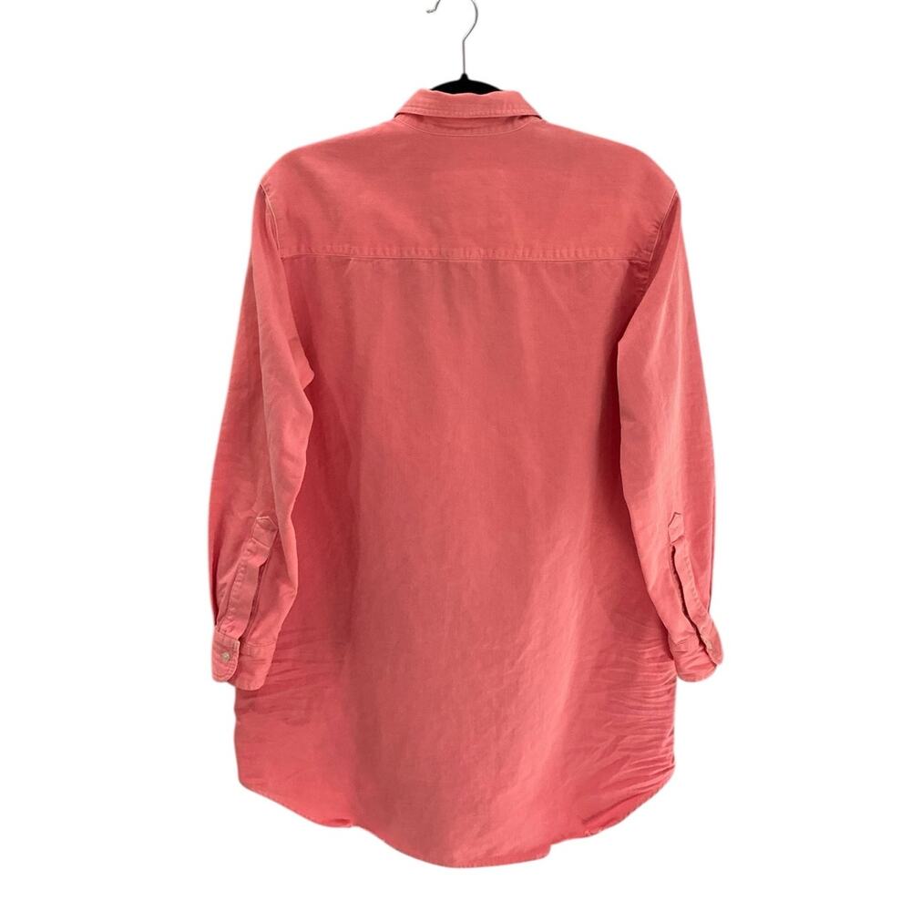Frank & Eileen Mary Classic Shirtdress Famous Denim Neon Strawberry Size Small - Picture 5 of 13